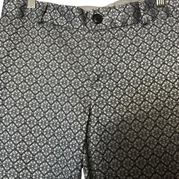BANANA REPUBLIC sz 6 Camden Pant Allover Jaquard Print Silver Gray - Picture 4 of 8